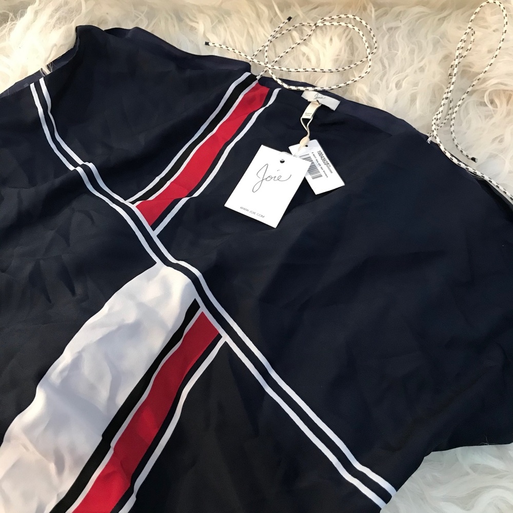 Joie Edyte Color-Blocked Cold-Shoulder Dress - Picture 5 of 8
